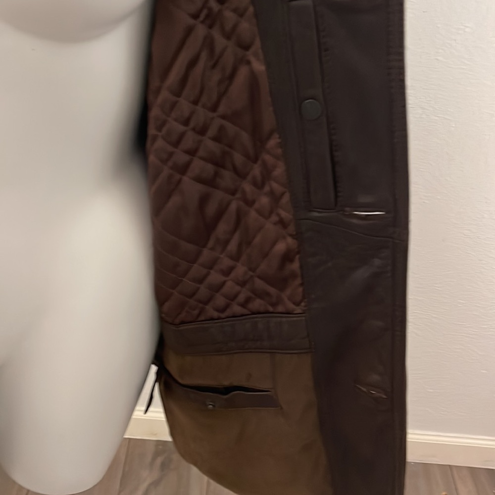 ANDREW MARC New York Leather MenS Size Large, Brown Coat Jacket. - Picture 15 of 16